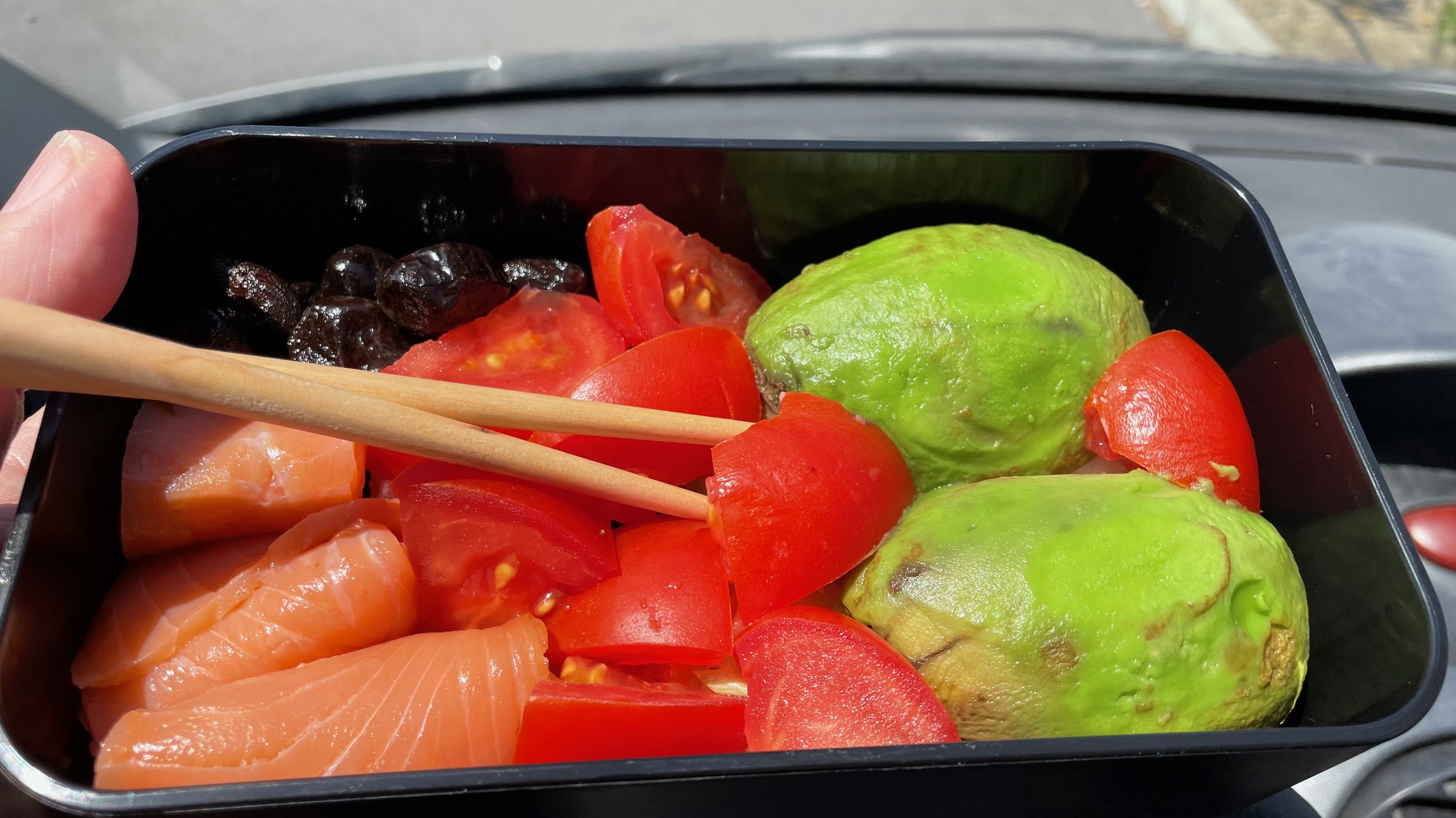 My lunch in a bento box.