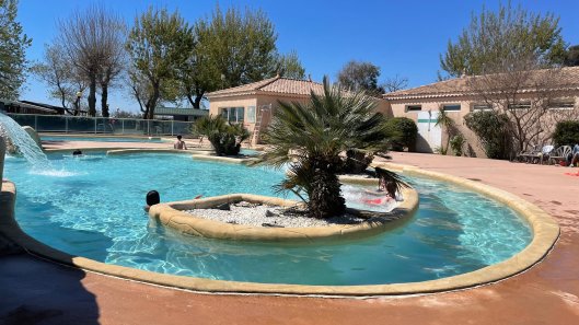 By the pool with the sisters, early 2022