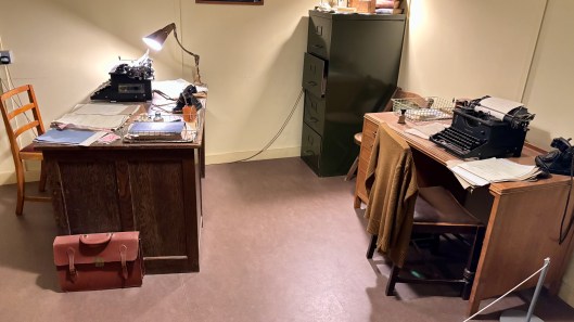 Alan Turing's desk (left) at Bletchley park. 